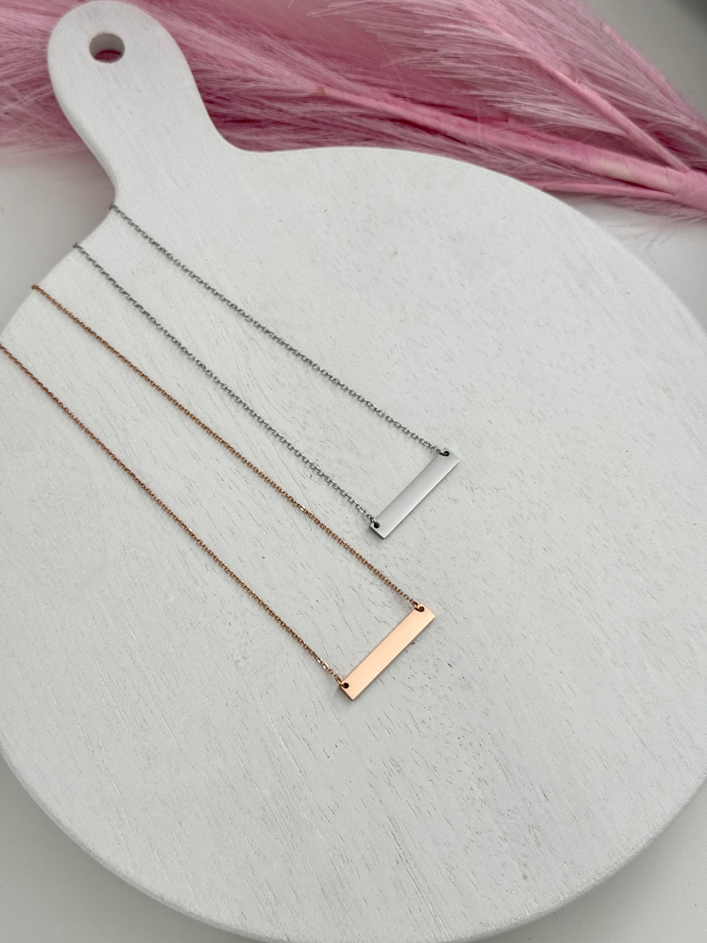 Personalized Horizontal Bar Necklace