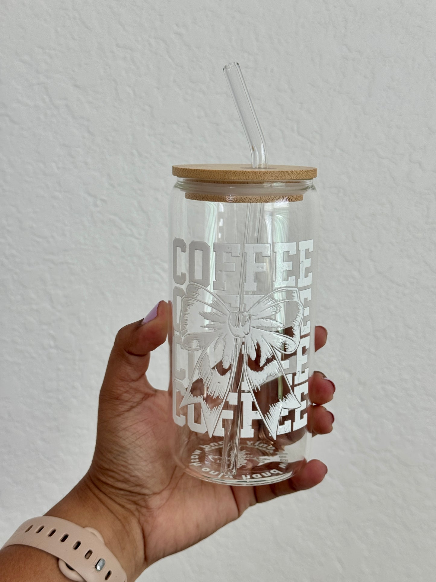 Coffee Bow Glass Can