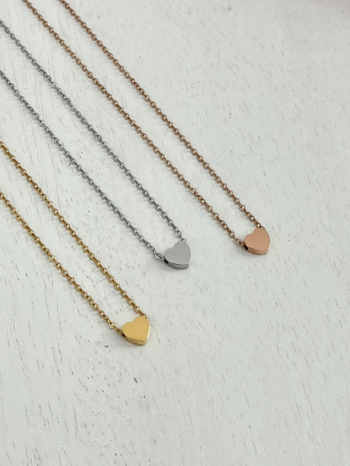 Personalized Tiny Heart Neckalce