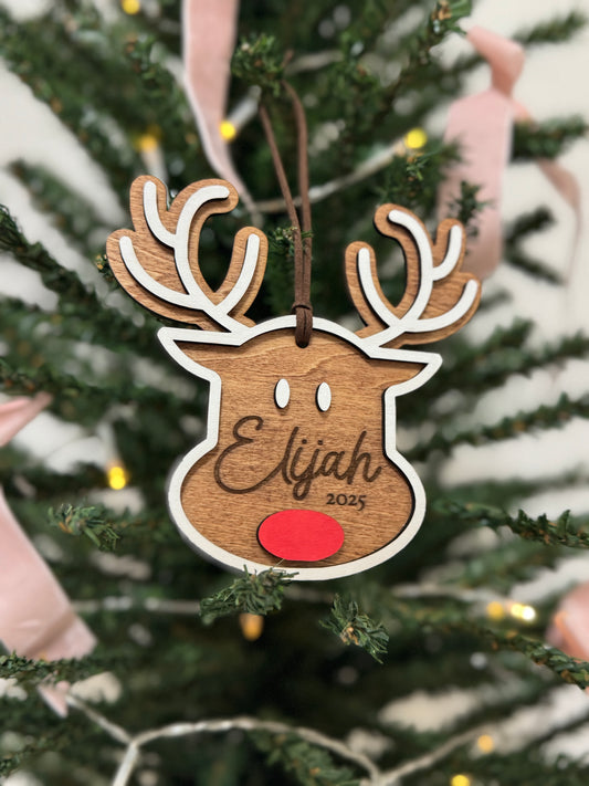 Personalized Reindeer Ornament