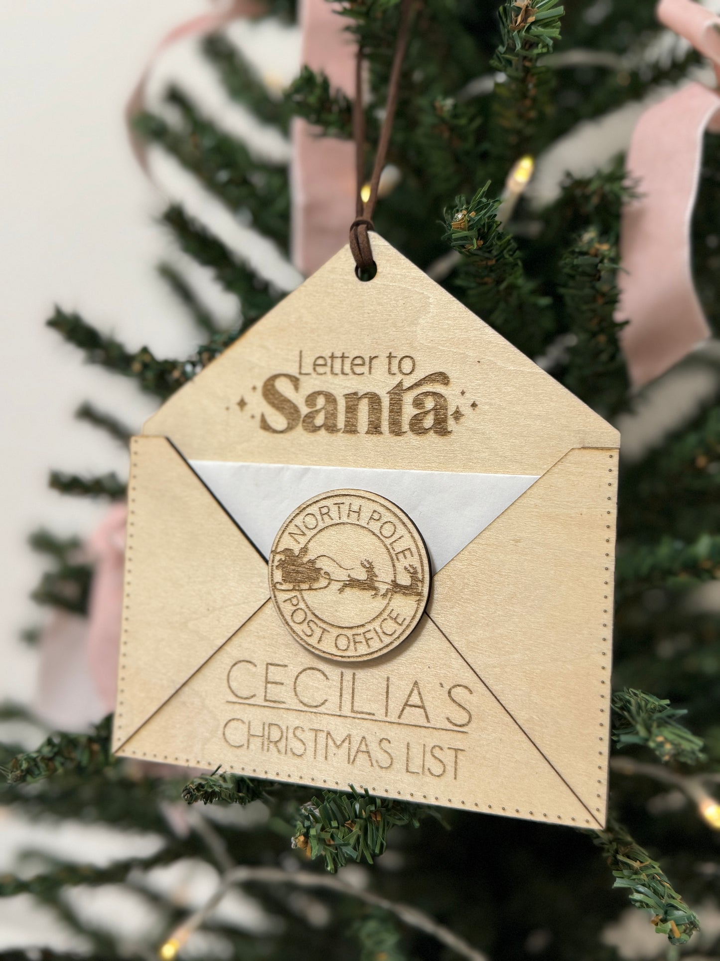 Personalized Letter To Santa Ornament With Printable Letter