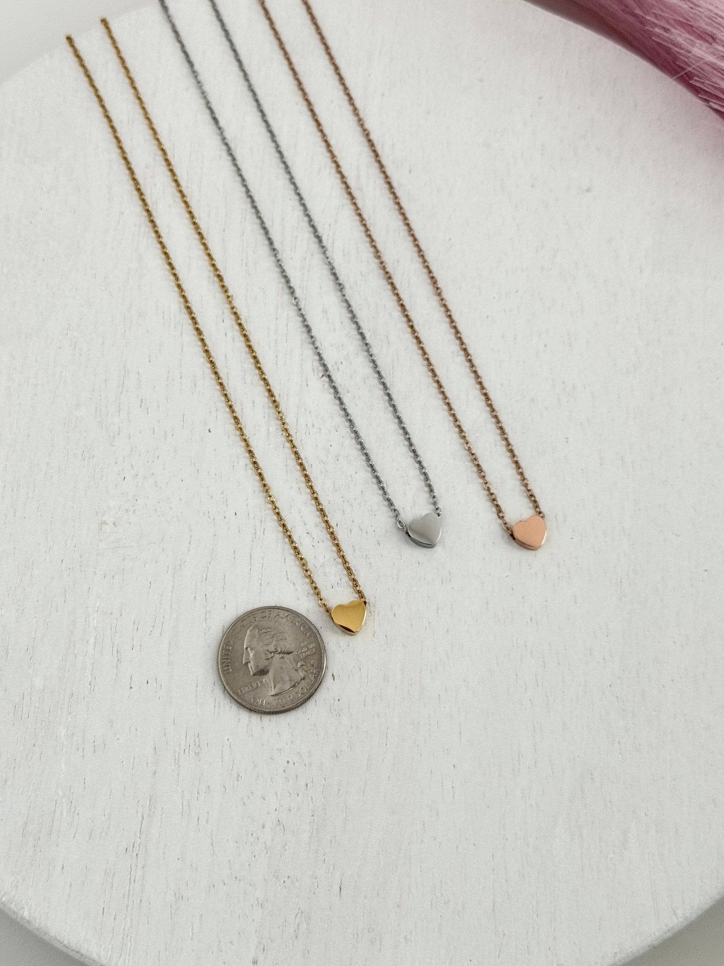 Personalized Tiny Heart Neckalce