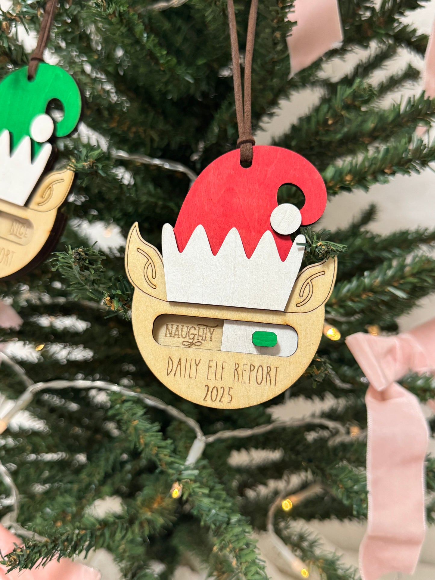 Personalized Naughty/Nice Elf Ornament