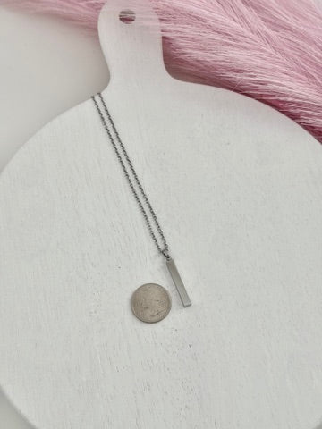 Personalized Four Sided Bar Necklace