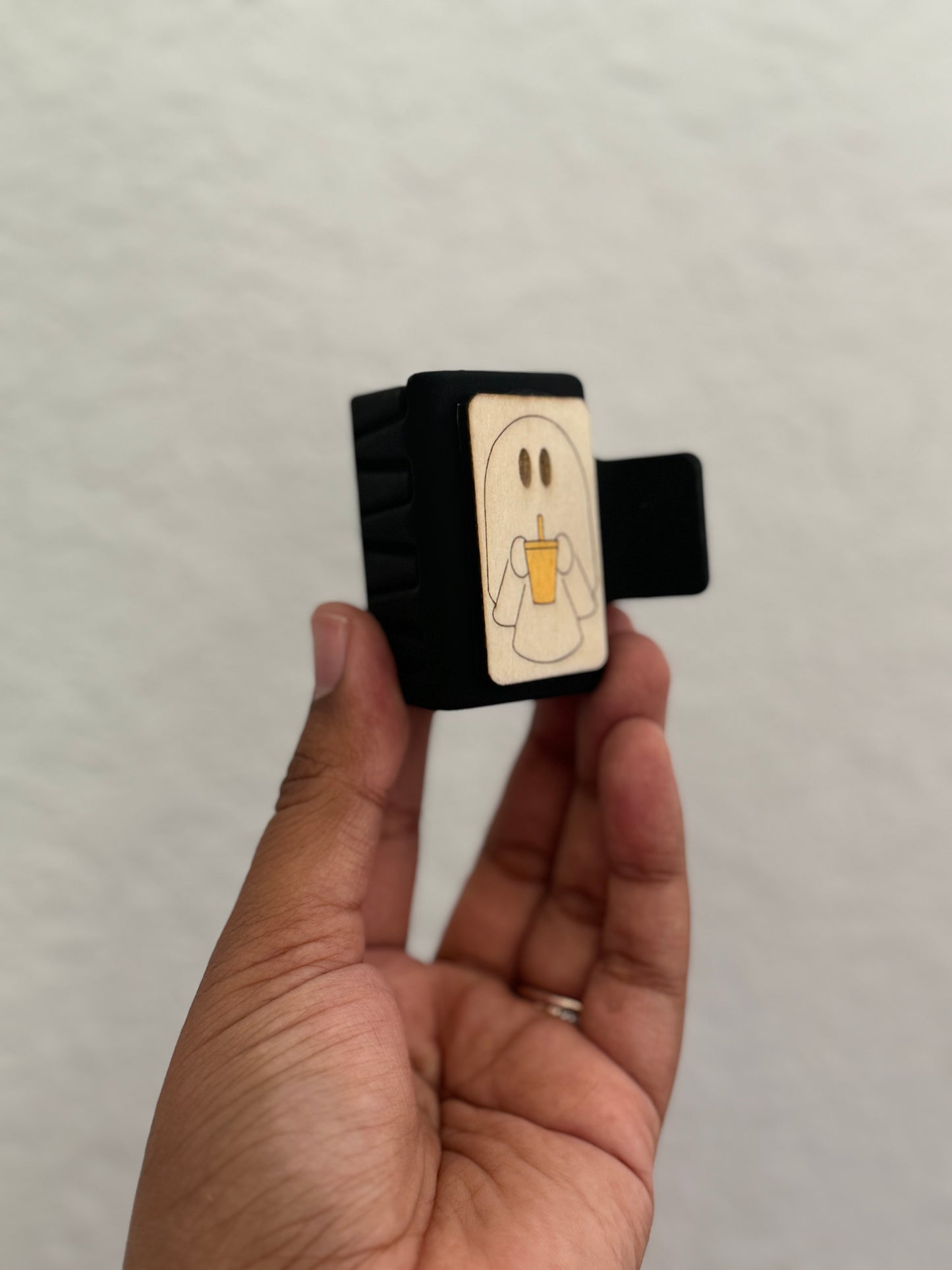 Ghostly Drinks Mini Claw Clip