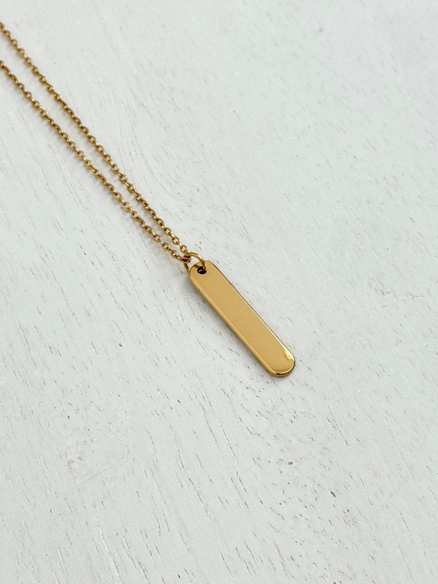 Personalized Vertical Bar Necklace