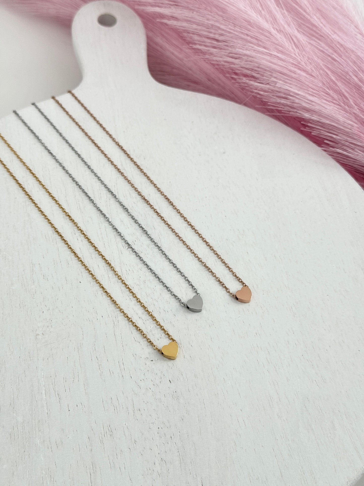 Personalized Tiny Heart Neckalce