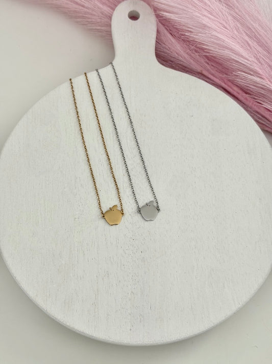 Personalized Apple Necklace