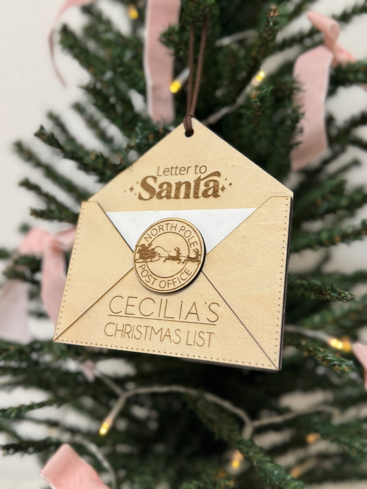 Personalized Letter To Santa Ornament With Printable Letter