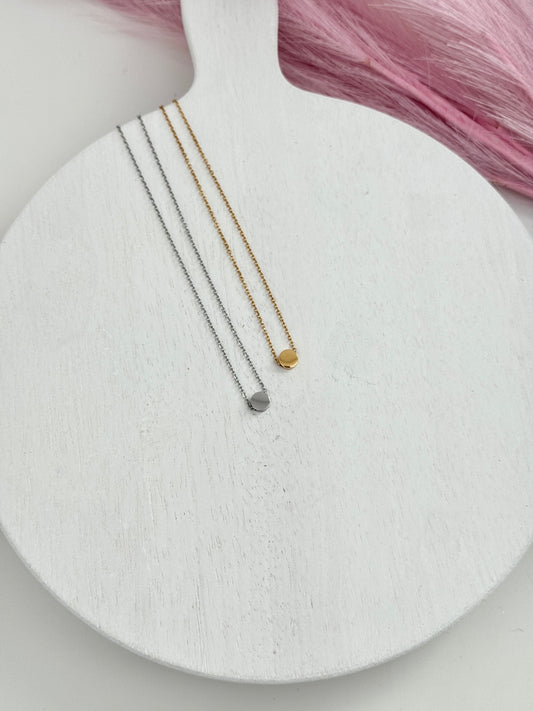 Personalized Tiny Circle Necklace