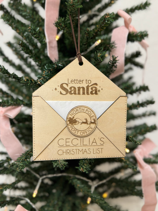 Personalized Letter To Santa Ornament With Printable Letter
