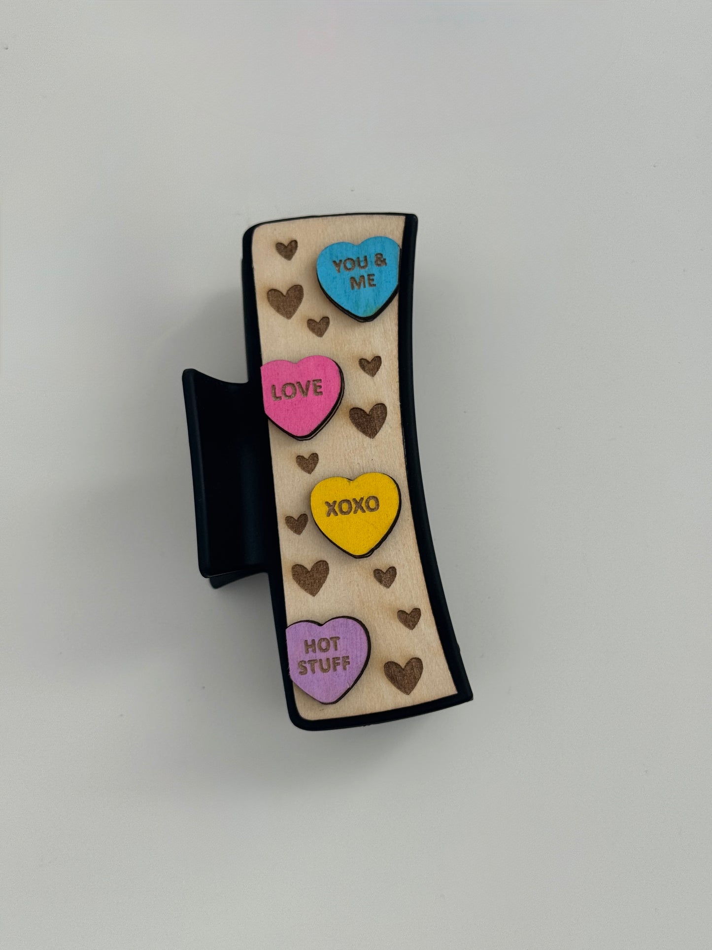 Conversation Hearts Claw Clip