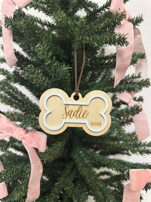 Personalized Pet Bone Ornament