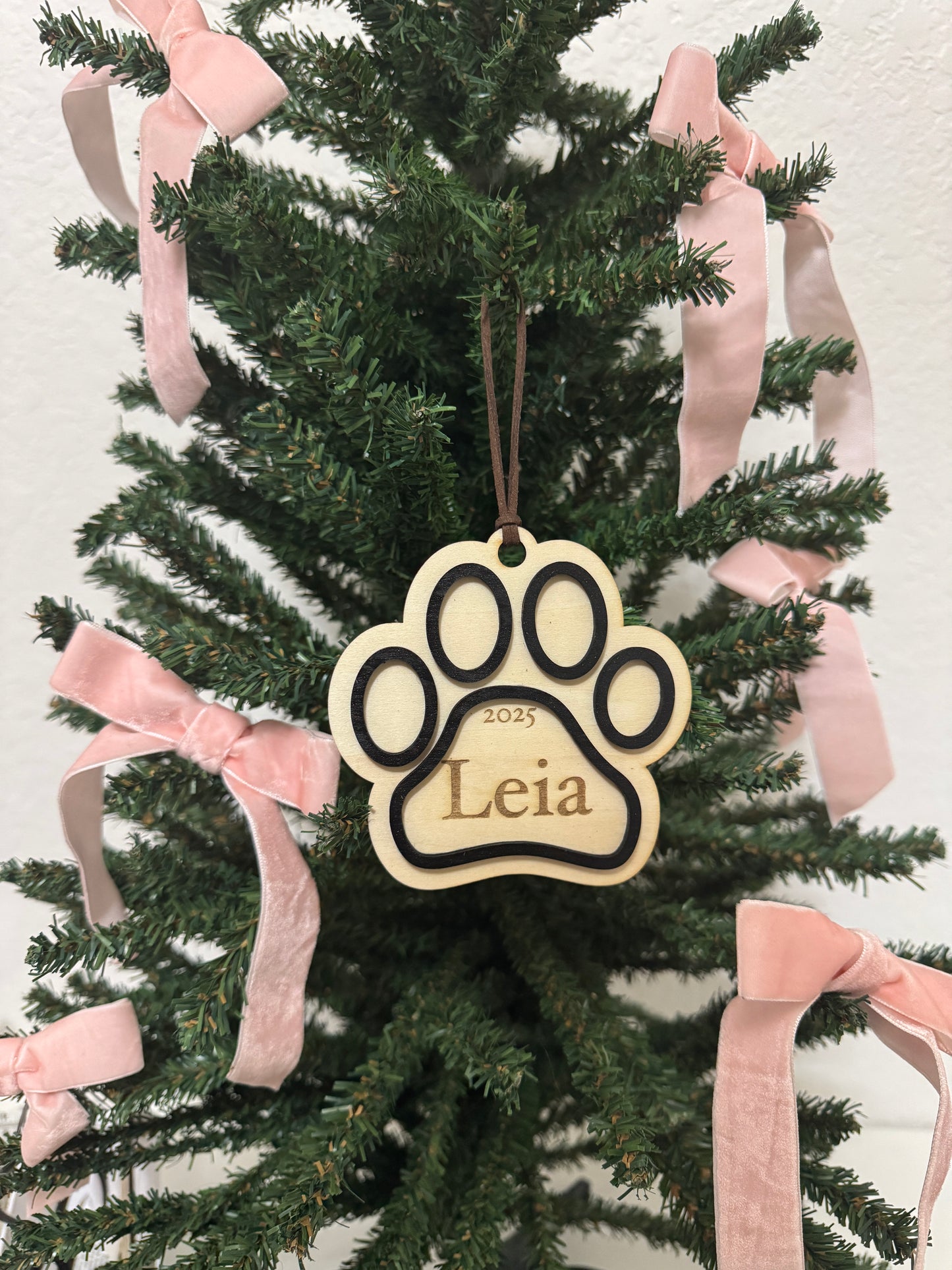 Personalized Paw Print Ornament